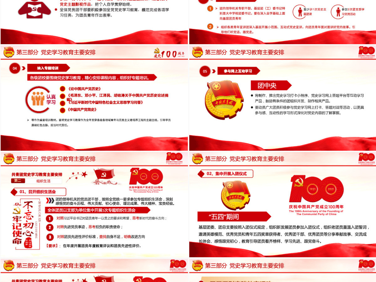 2021学党史强信念跟党走PPT共青团中央关于在全团开展党史学习教育的通知-含讲稿 2021学党史强信念跟党走PPT共青团中央关于在全团开展党史学习教育的通知-含讲稿