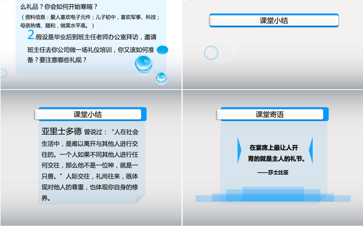 礼仪与沟通培训PPT模板