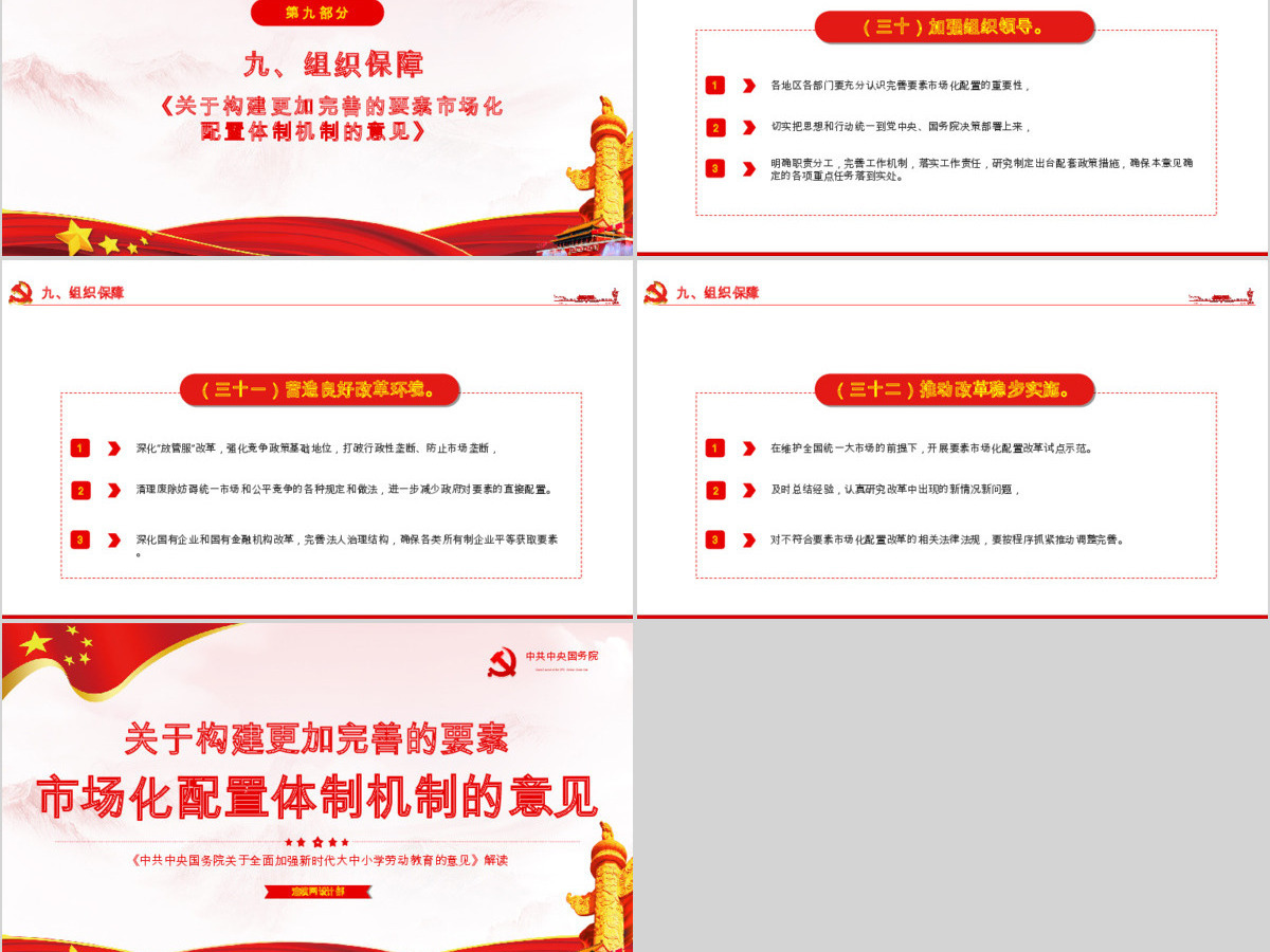 原创学习解读中共中央国务院关于构建更加完善的要素市场化配置体制机制的意见ppt