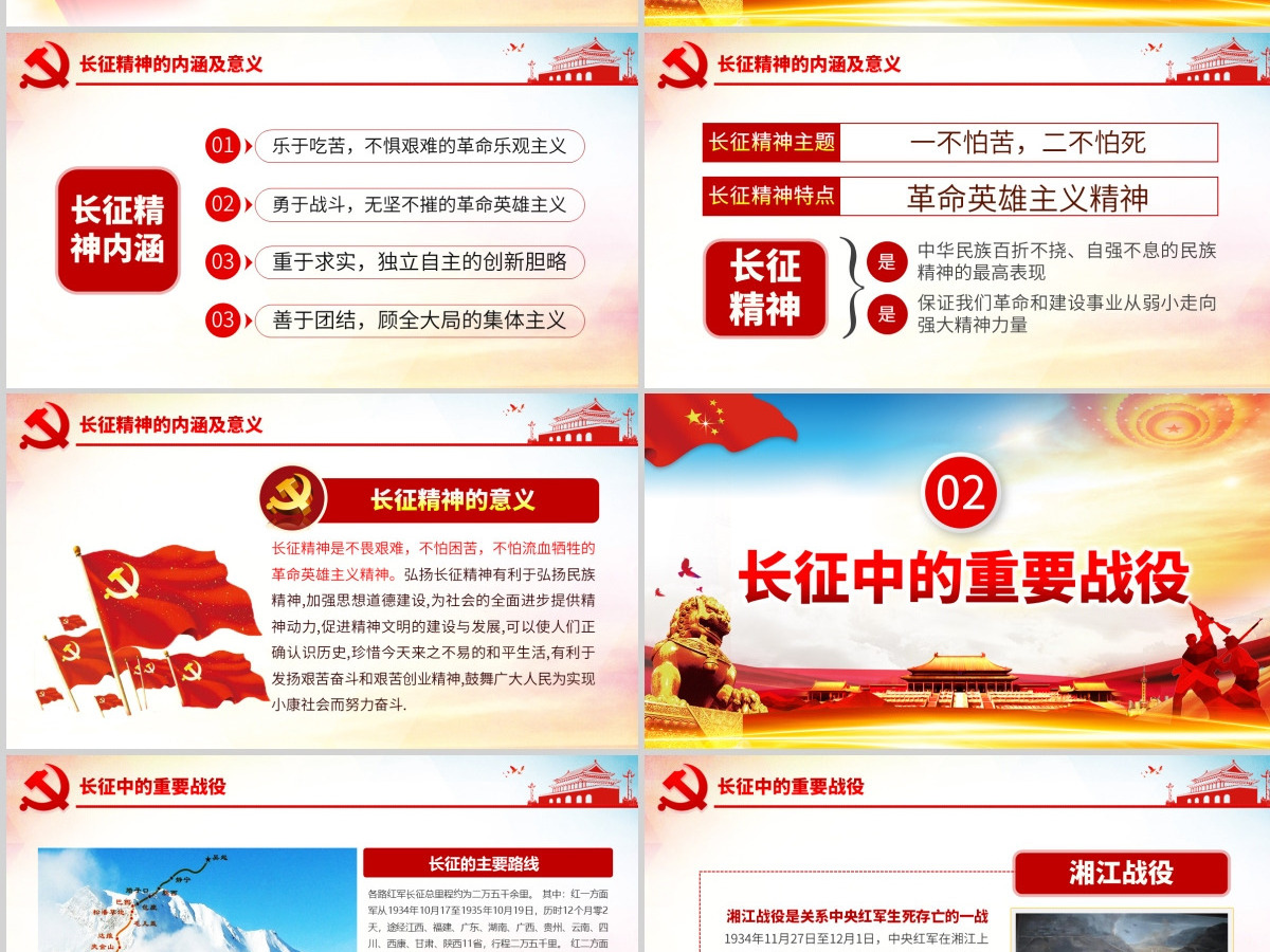 纪念长征胜利85周年弘扬伟大长征精神PPT-含讲稿