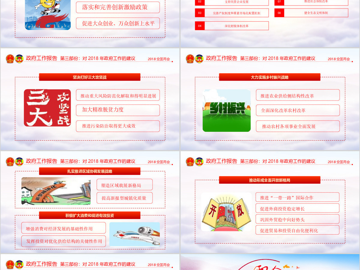 2018全国两会政协政府工作报告ppt