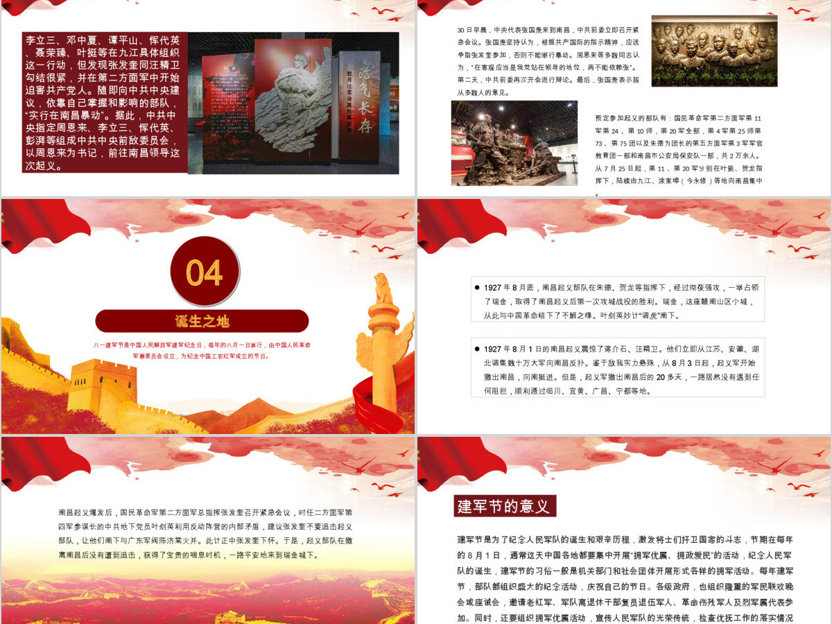 八一建军节ppt模板pptx 八一建军节ppt模板pptx