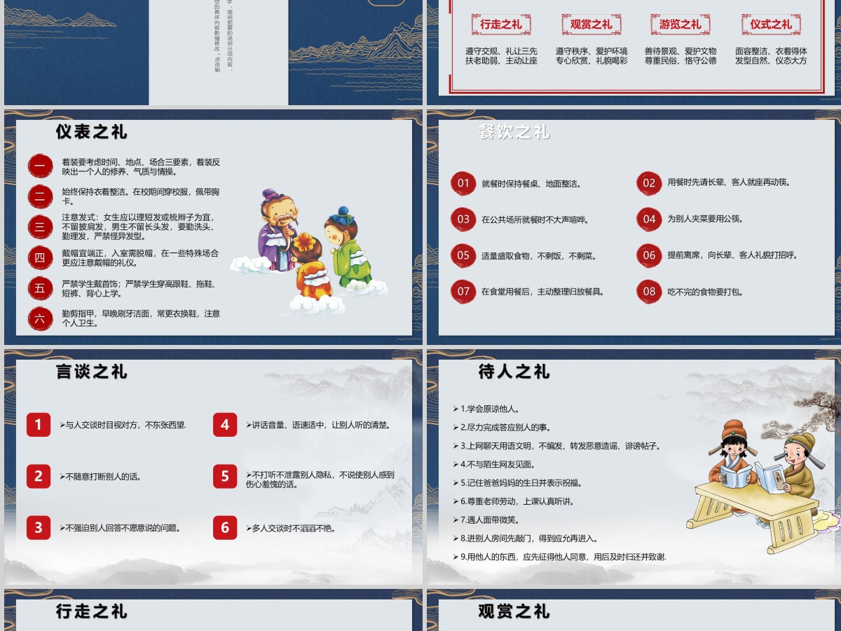 八礼四仪文明礼仪主题班会ppt