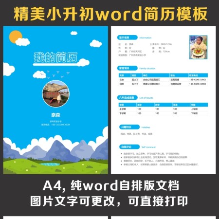 小升初简历