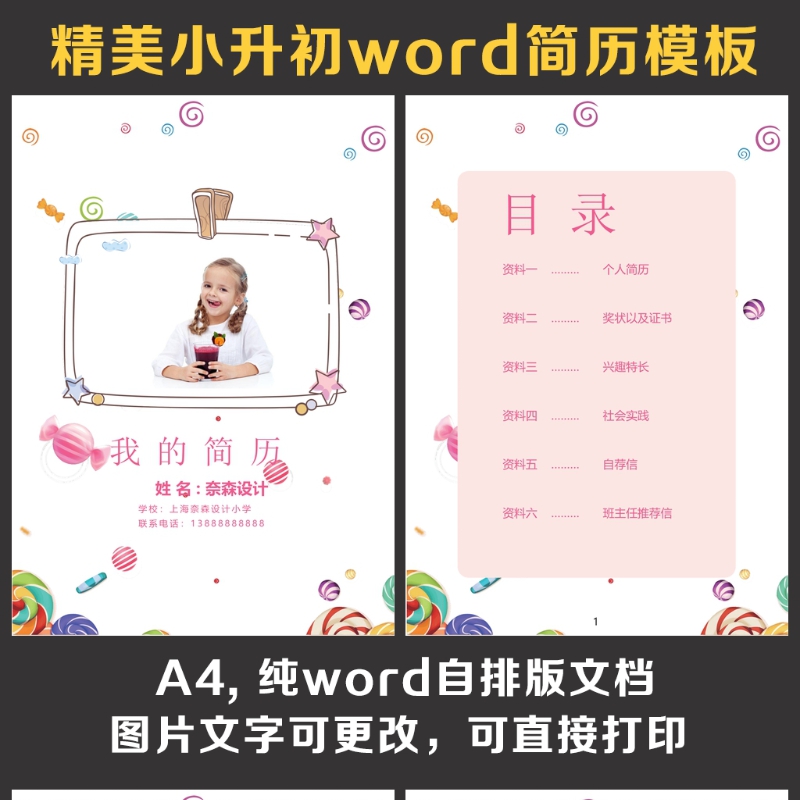 小升初简历