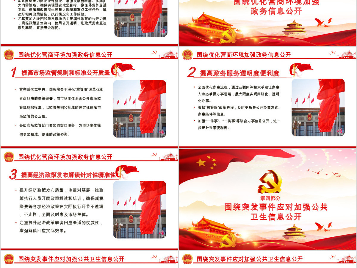 深入学习贯彻国务院办公厅关于印发2020年政务公开工作要点的通知PPT模板