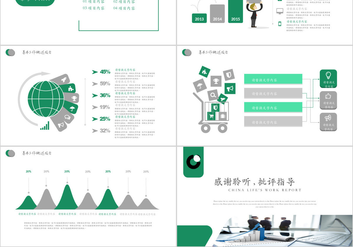 中国人寿保险工作报告计划PPT