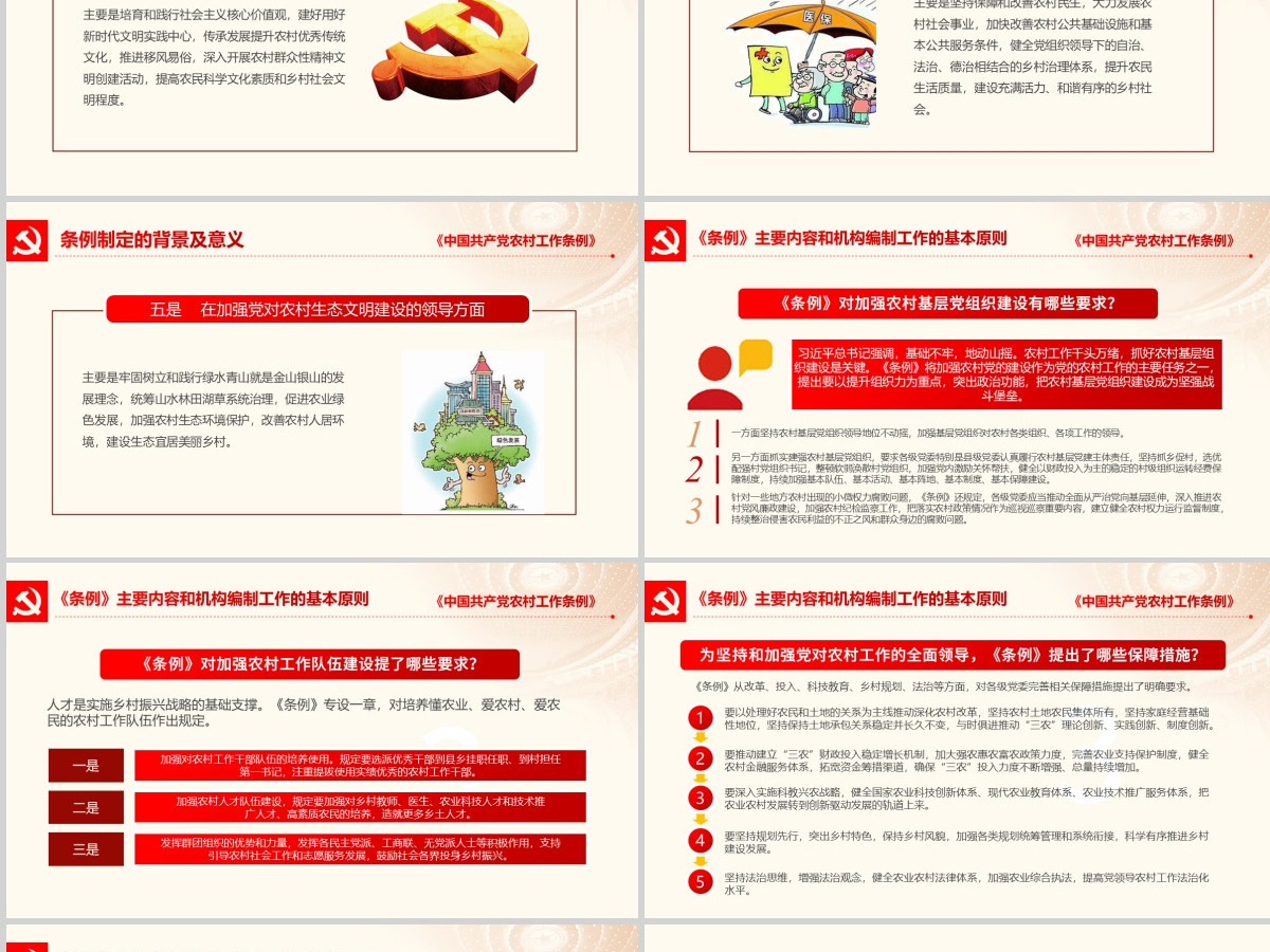 原创中国共产党农村工作条例学习解读ppt-版权可商用 原创中国共产党农村工作条例学习解读ppt-版权可商用