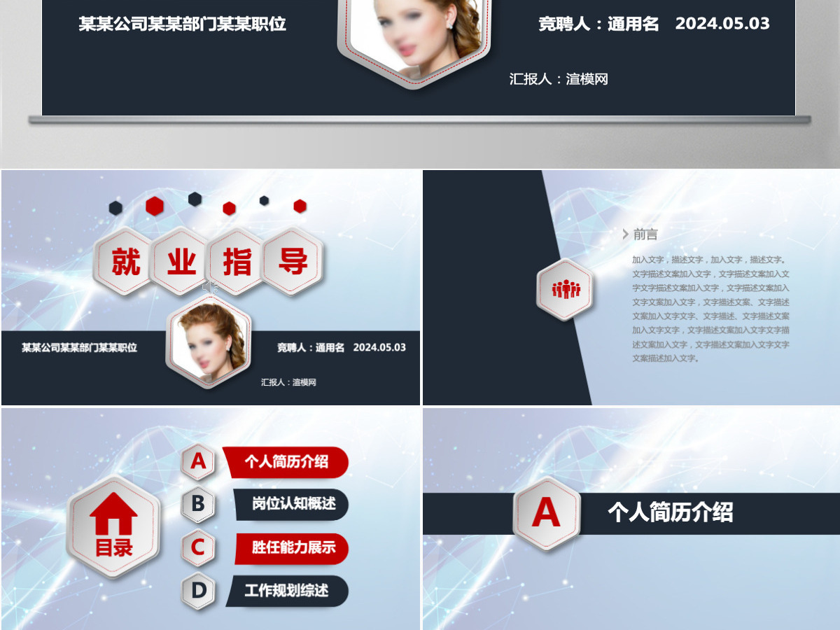 行业就业指导PPT模板