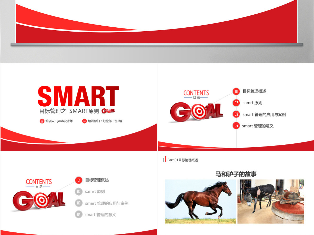 目标管理之smart原则企业培训PPT模板