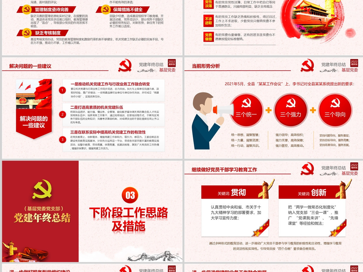 2022基层机关党支部党建工作总结ppt