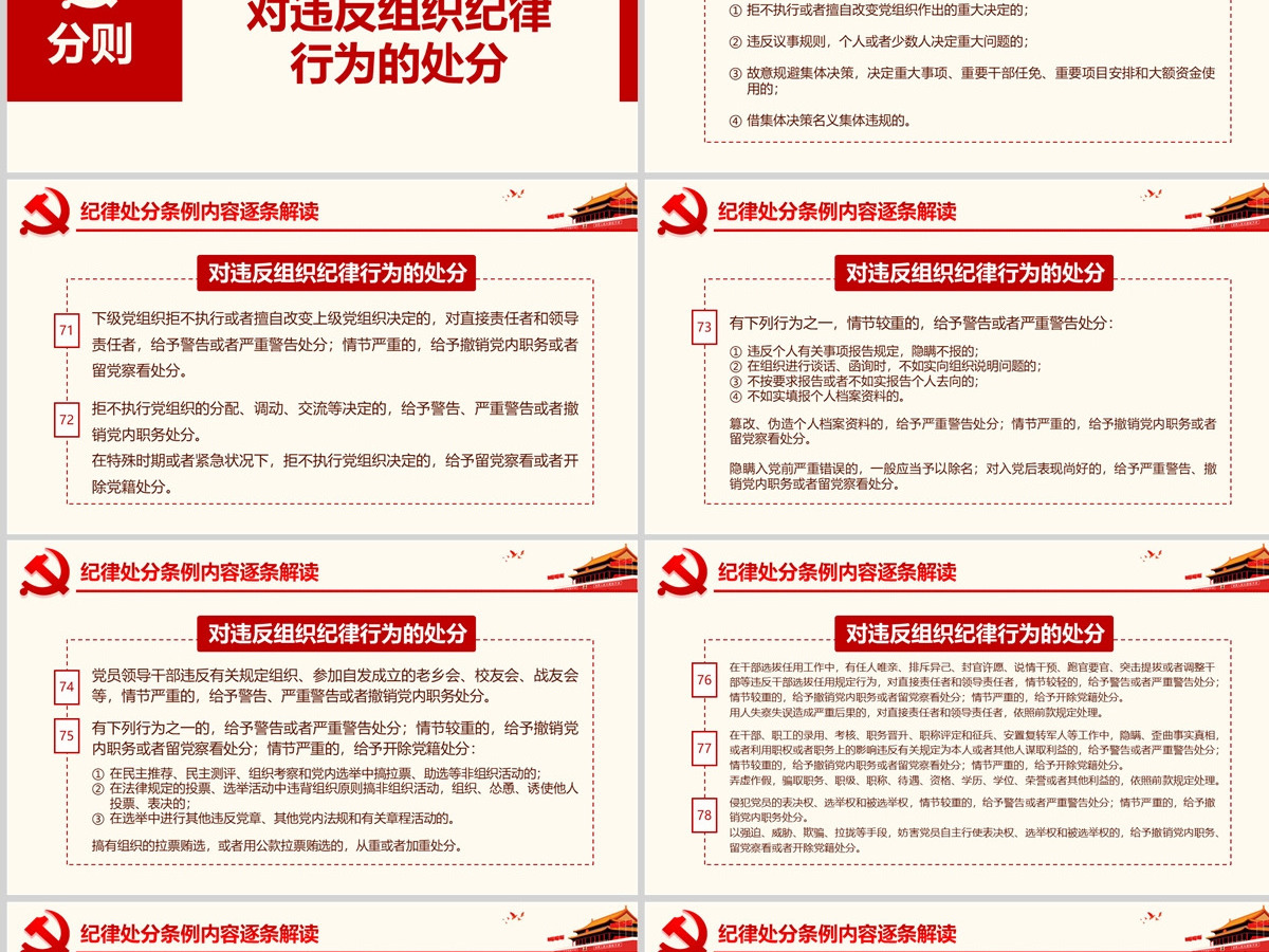 原创学习解读中国共产党纪律处分条例党课PPT-版权可商用 原创学习解读中国共产党纪律处分条例党课PPT-版权可商用