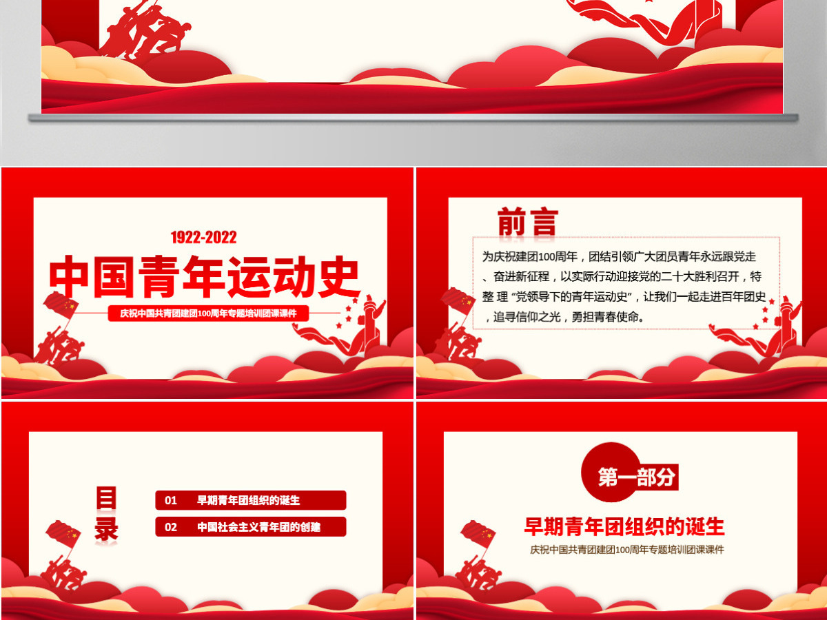 中国青年运动史精美大气风五四以来党领导下的青年运动的光辉历程专题团课PPT-含讲稿 中国青年运动史精美大气风五四以来党领导下的青年运动的光辉历程专题团课PPT-含讲稿