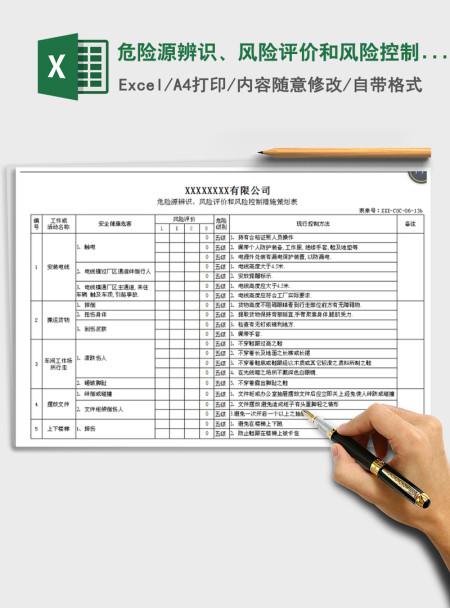 2021年危险源辨识、风险评价和风险控制措施表