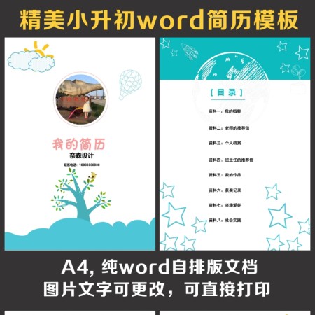 小升初简历