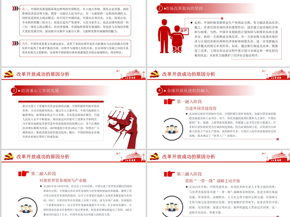 改革开放史四史学习教育建党节党建党课PPT--含讲稿