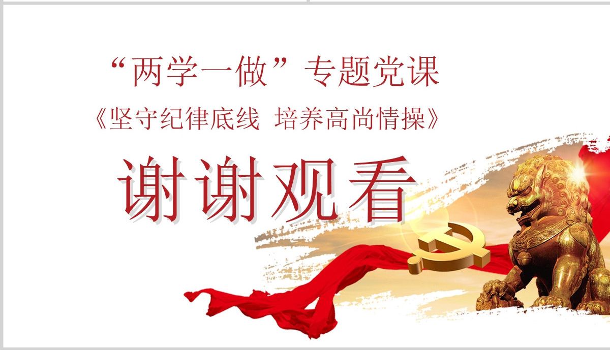 两学一做坚守纪律底线党课ppt课件