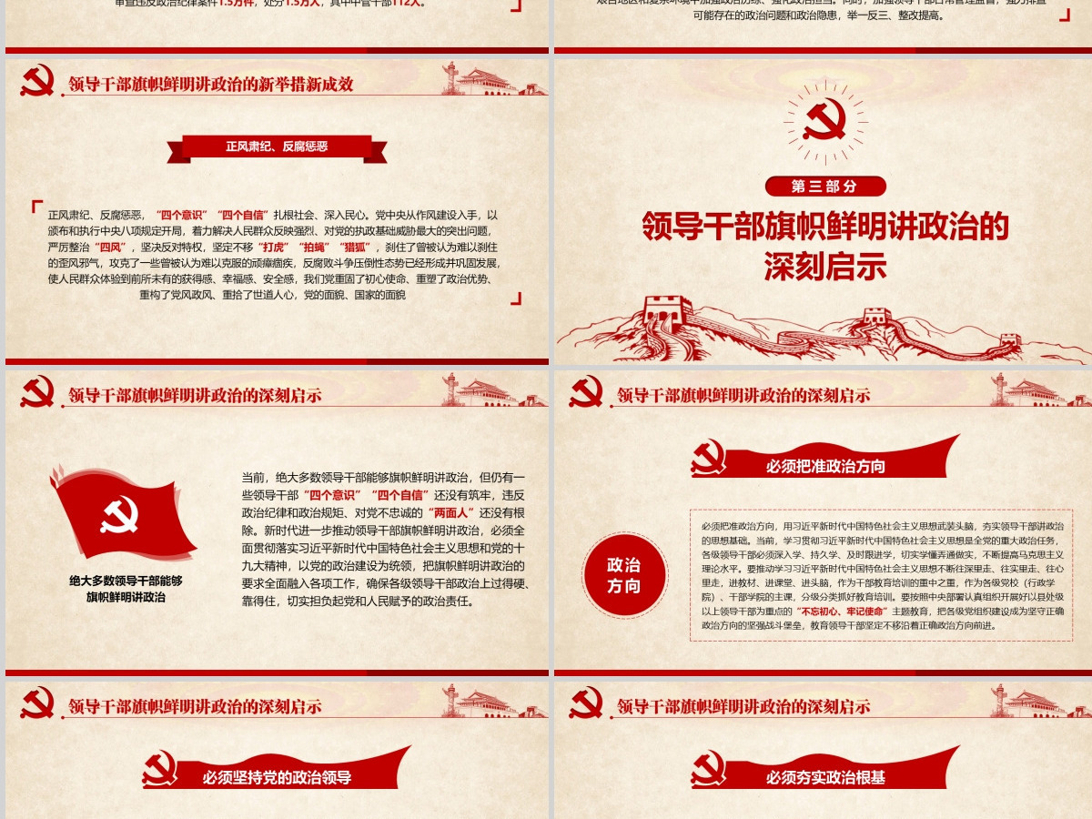 原创新时代领导干部必须旗帜鲜明讲政治党建PPT-含讲稿 原创新时代领导干部必须旗帜鲜明讲政治党建PPT-含讲稿