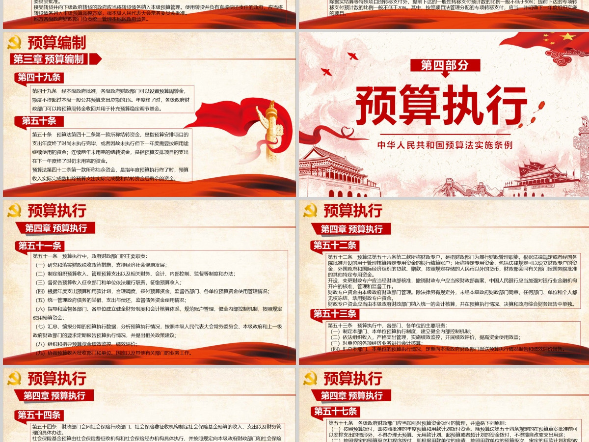 学习解读中华人民共和国预算法实施条例PPT模板-含讲稿 学习解读中华人民共和国预算法实施条例PPT模板-含讲稿