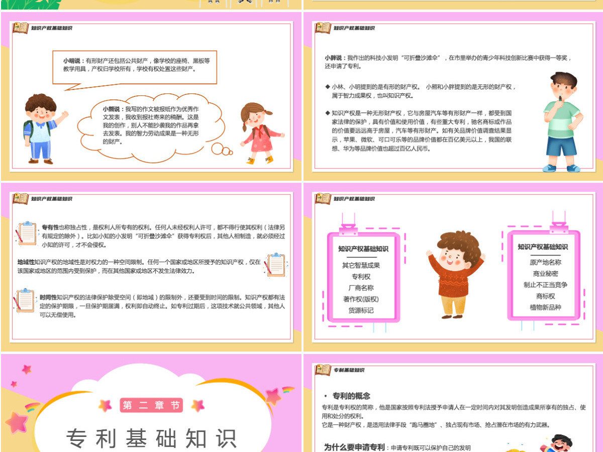 知识产权进校园黑板卡通风小学生知识产权科普讲座课件模板PPT 知识产权进校园黑板卡通风小学生知识产权科普讲座课件模板PPT