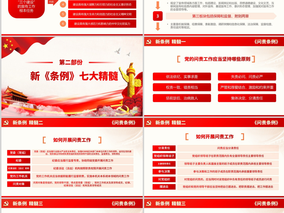 2019修订版中国共产党问责条例党员教育党课ppt模板--含讲稿