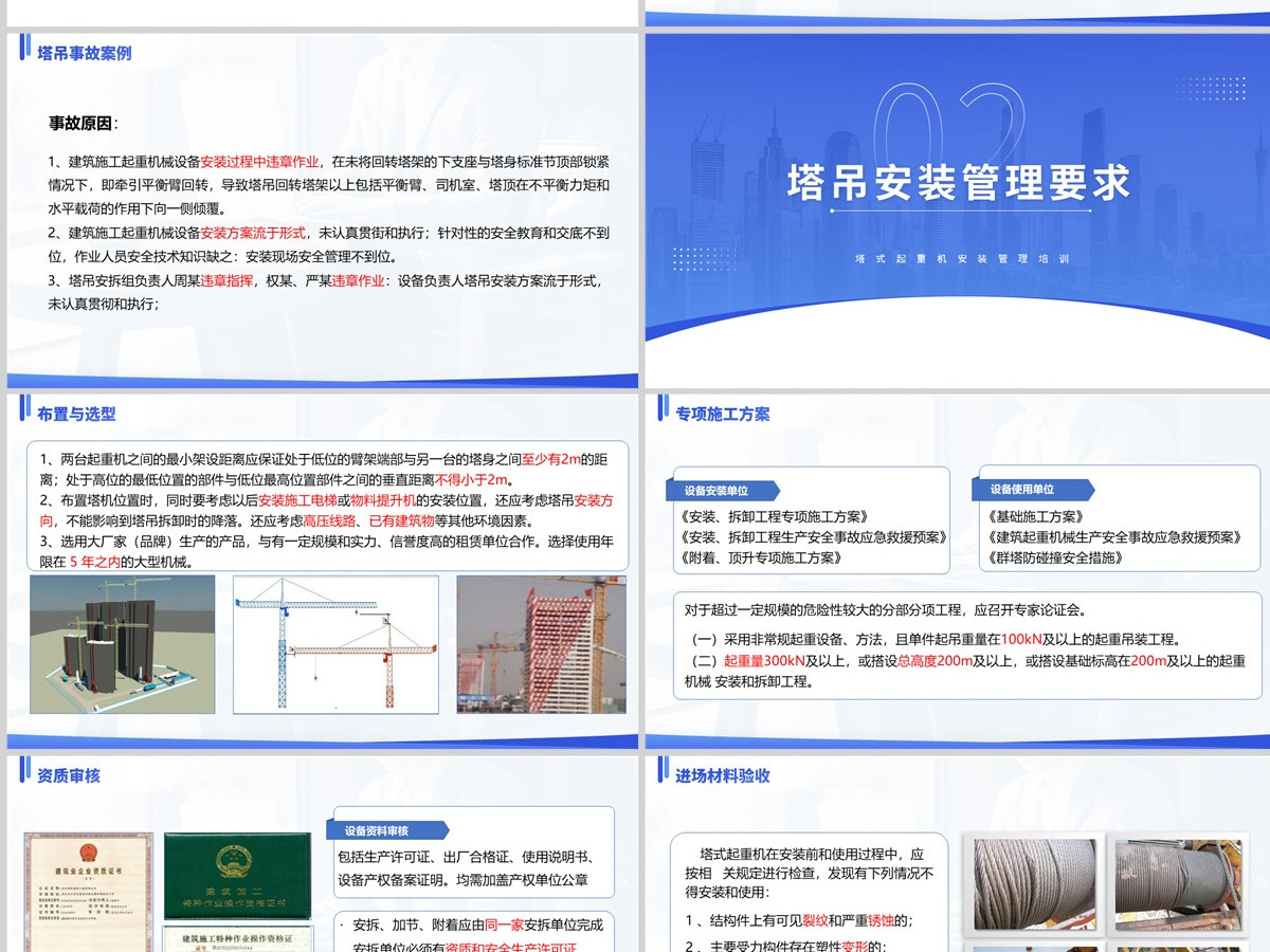 2023塔吊安装管理培训企业安全生产管理PPT模板 2023塔吊安装管理培训企业安全生产管理PPT模板