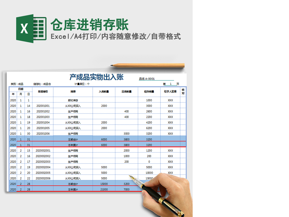 2021年仓库进销存账