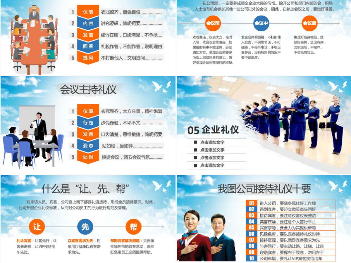2021高端大气商务礼仪职业形象PPT模板