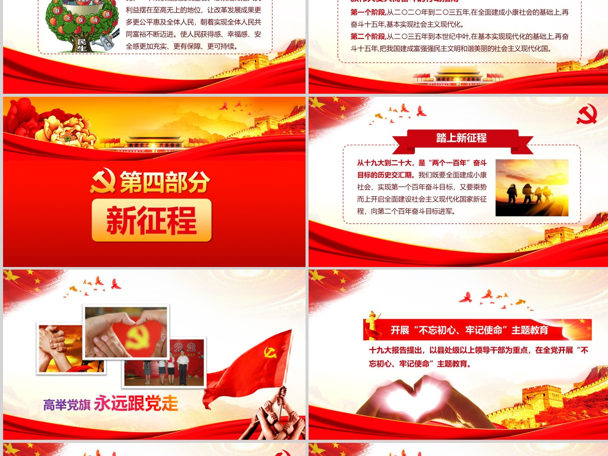 不忘初心牢记使命学习贯彻十九大PPT--含讲稿