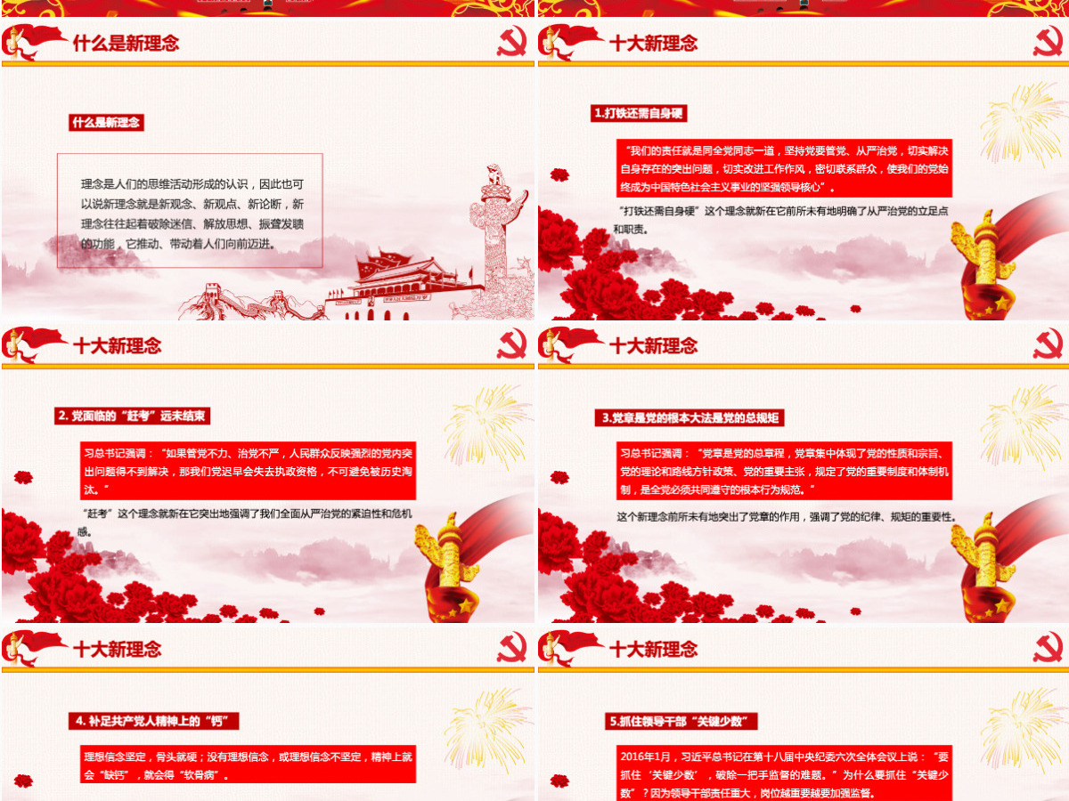 践行新思想拥抱新时代新理念新举措新要求全面从严治党十九大学习报告动态PPT模板 践行新思想拥抱新时代新理念新举措新要求全面从严治党十九大学习报告动态PPT模板