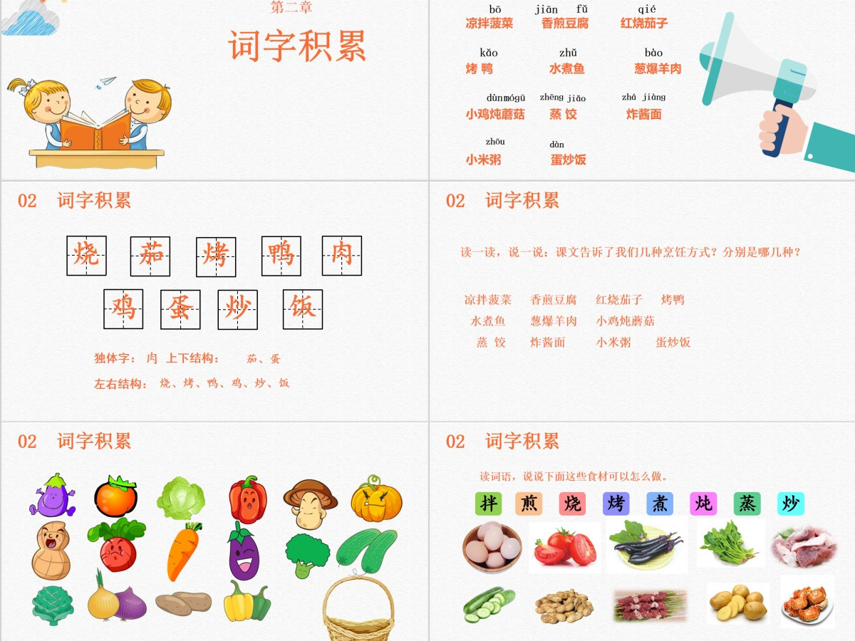二年级下册识字4 中国美食教育课件PPT模板 二年级下册识字4 中国美食教育课件PPT模板