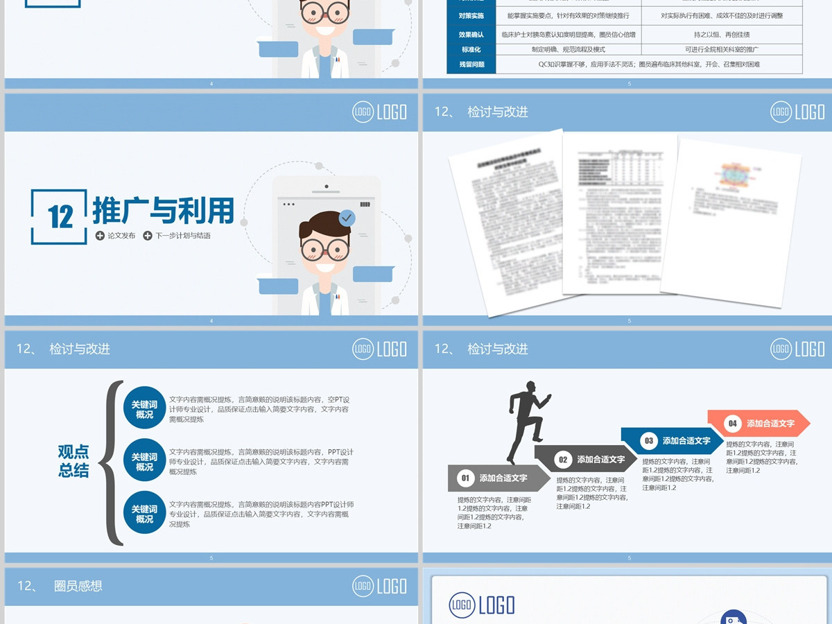 2022品管圈简约清新获奖专用PPT