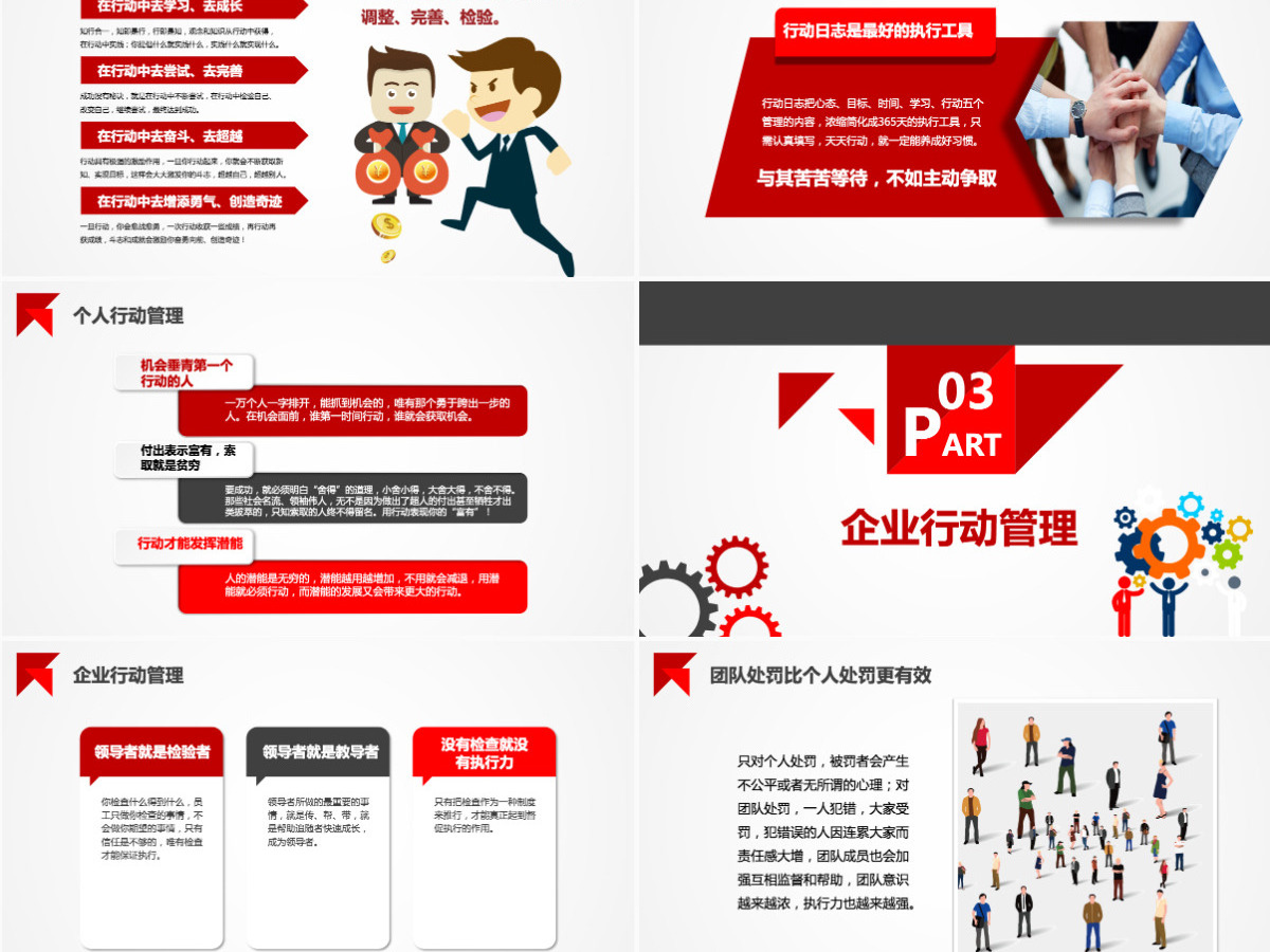 原创企业公司新员工入职培训行动管理PPT模板