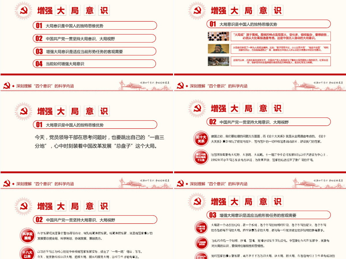 增强四个意识争做合格党员PPT模板 增强四个意识争做合格党员PPT模板