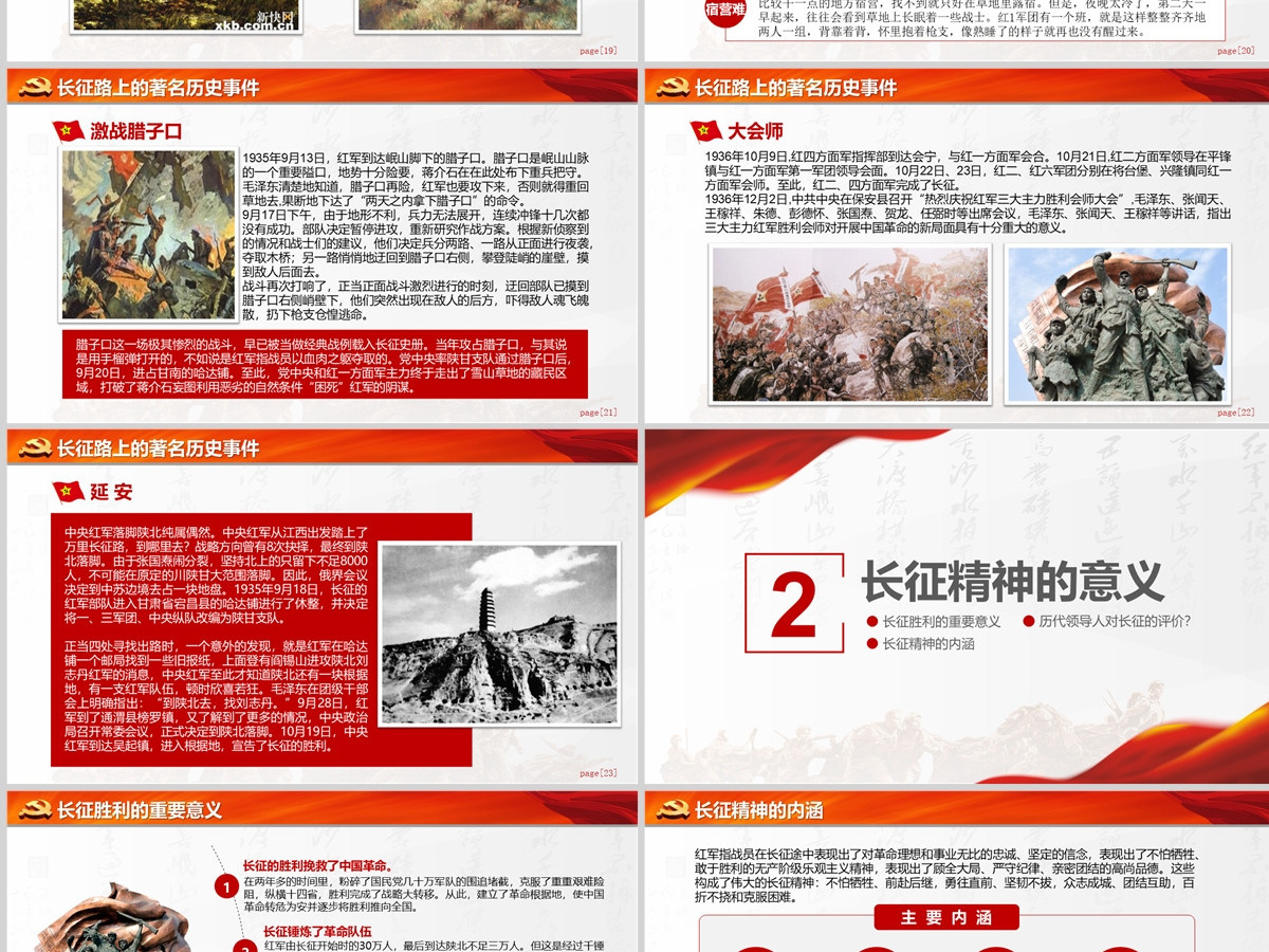 纪念红军长征胜利87周年党课党史PPT-含讲稿