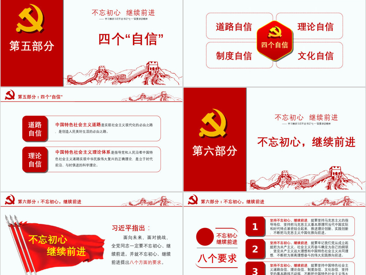 党建党政工作汇报廉政宣传教育课件PPT模板幻灯片