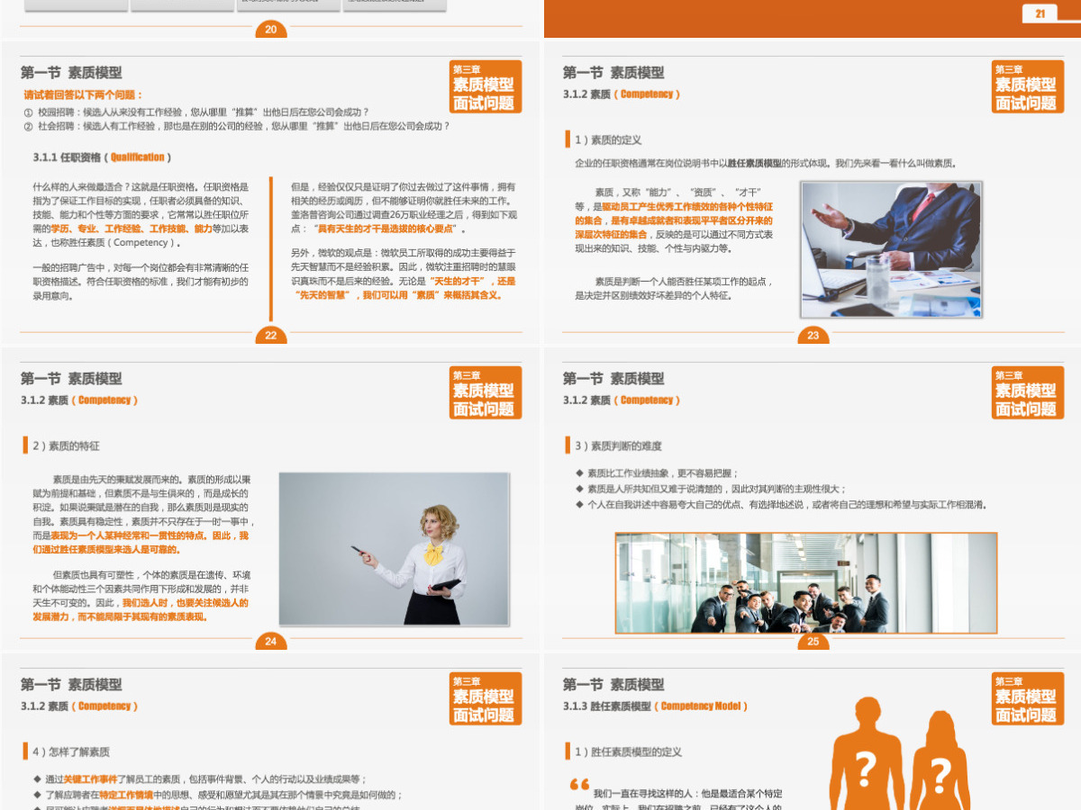 人力资源面试技能培训PPT模板