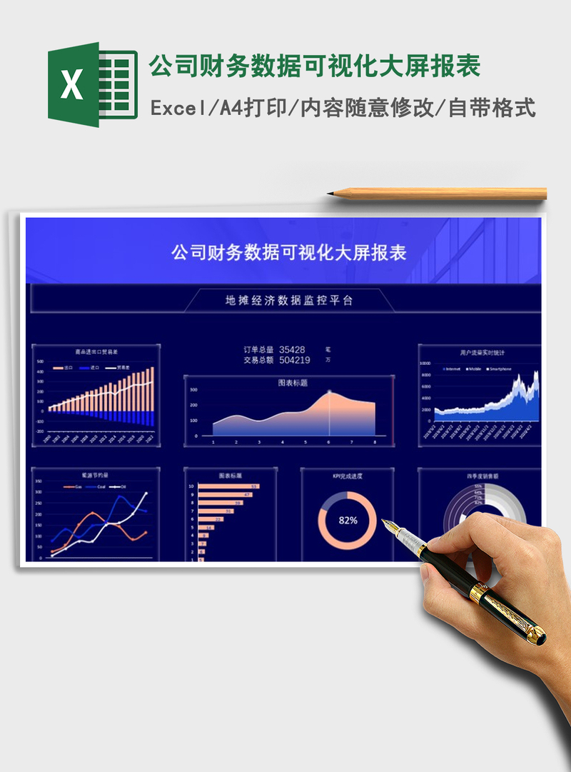 2021年公司财务数据可视化大屏报表 2021年公司财务数据可视化大屏报表