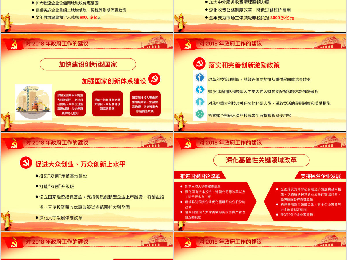 2018全国两会政府工作报告解读ppt