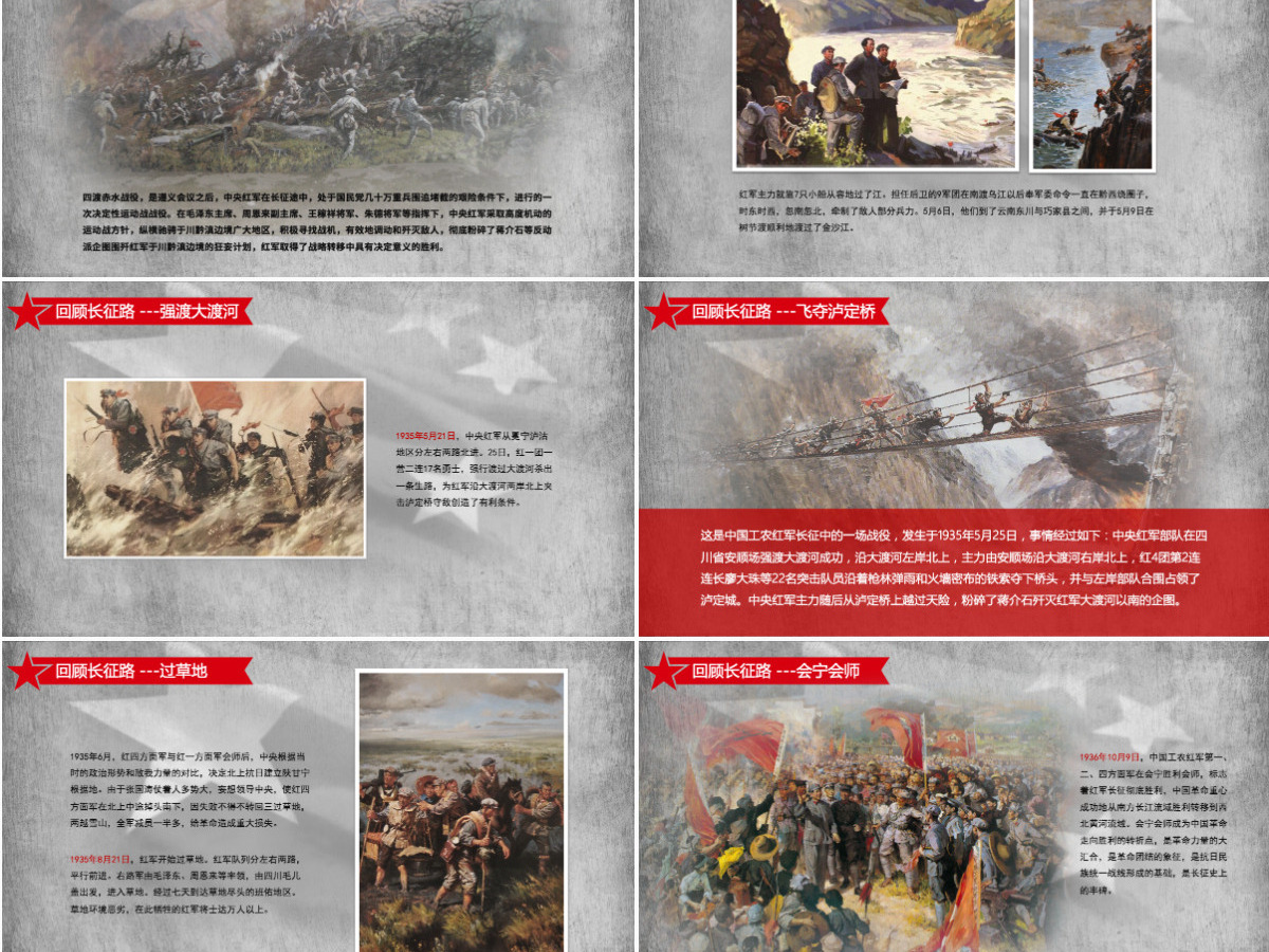 长征胜利85周年PPT模板-含讲稿