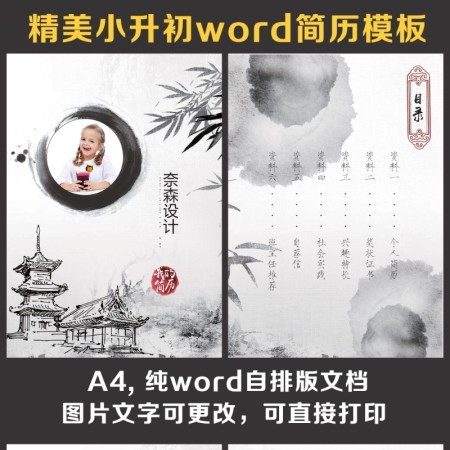小升初简历