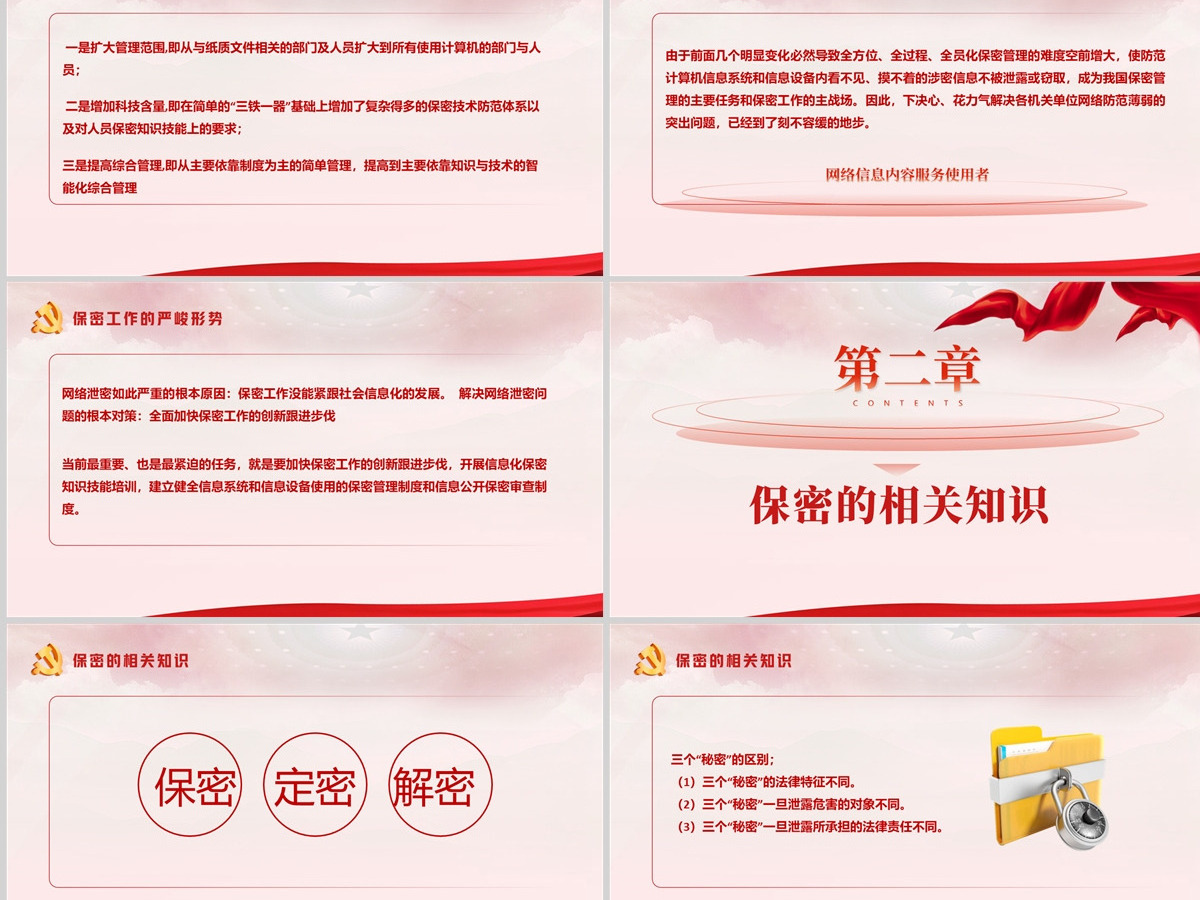 强化保密意识掌握保密知识PPT红色简洁风党员保密意识培训专题党课课件