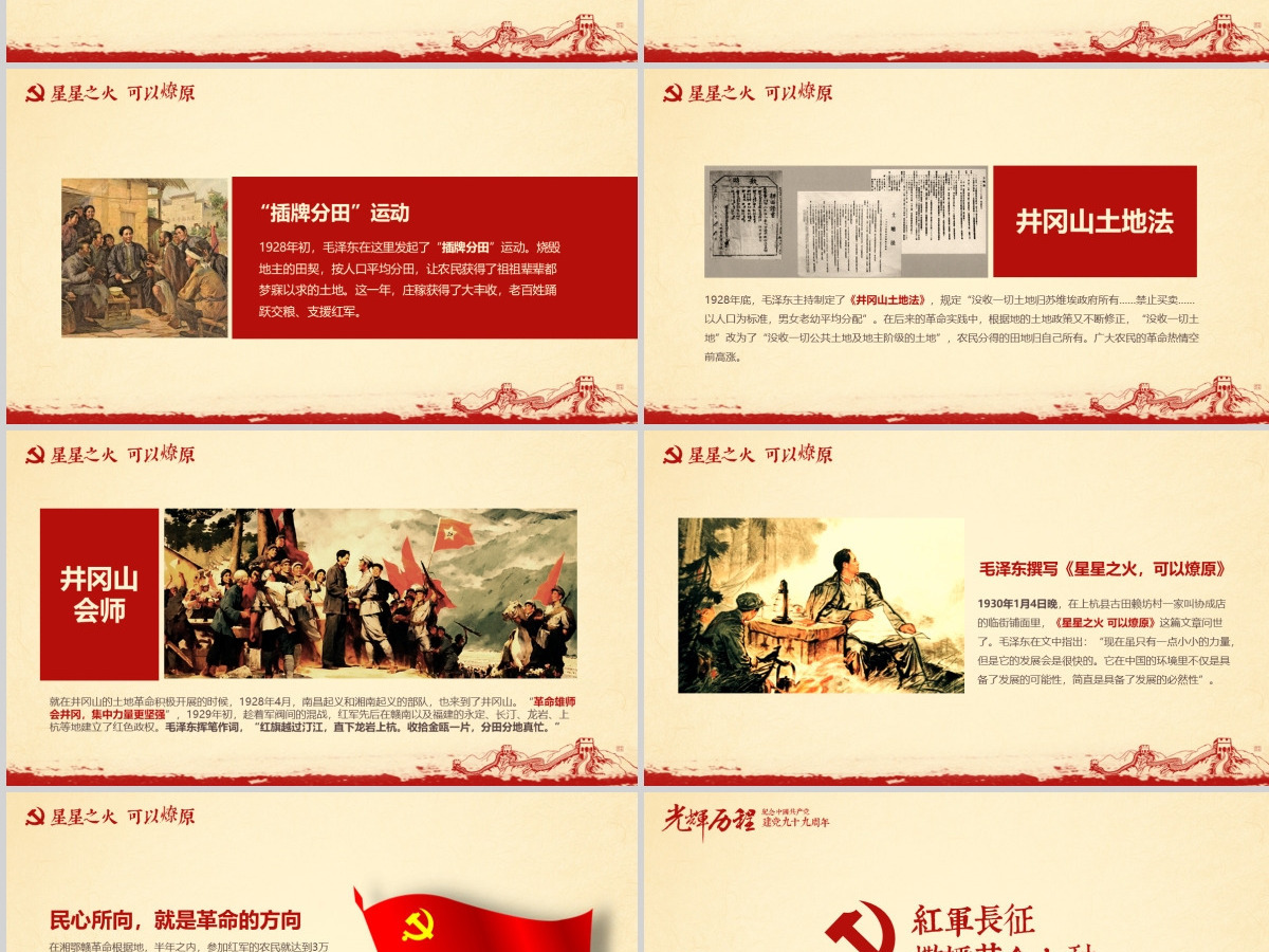 光辉的历程纪念建党100周年党课PPT模板