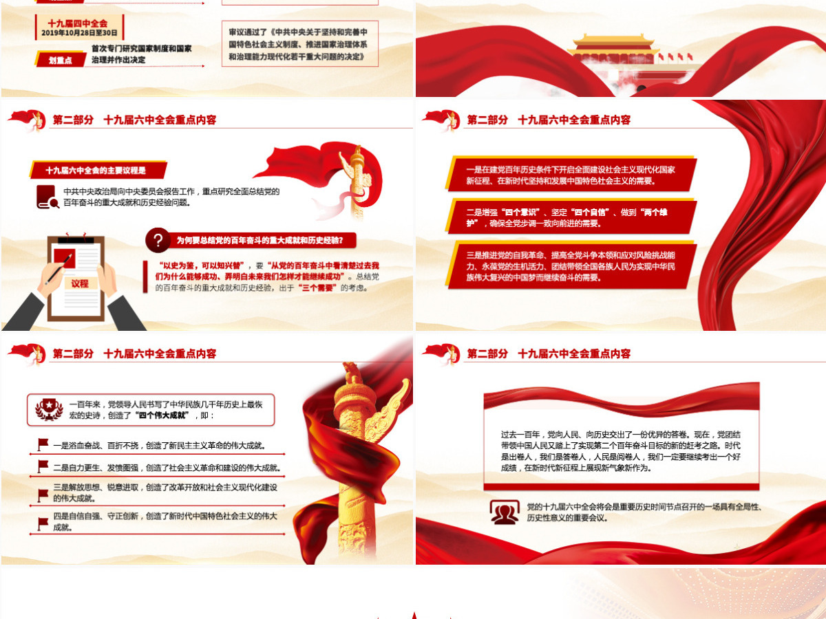 2021年十九届六中全会公报精神ppt课件-含讲稿