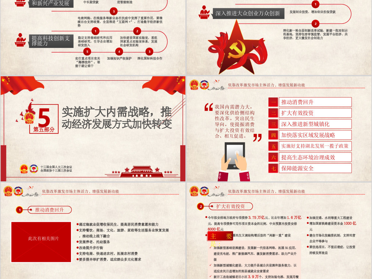 2020全国两会政府工作报告解读PPT