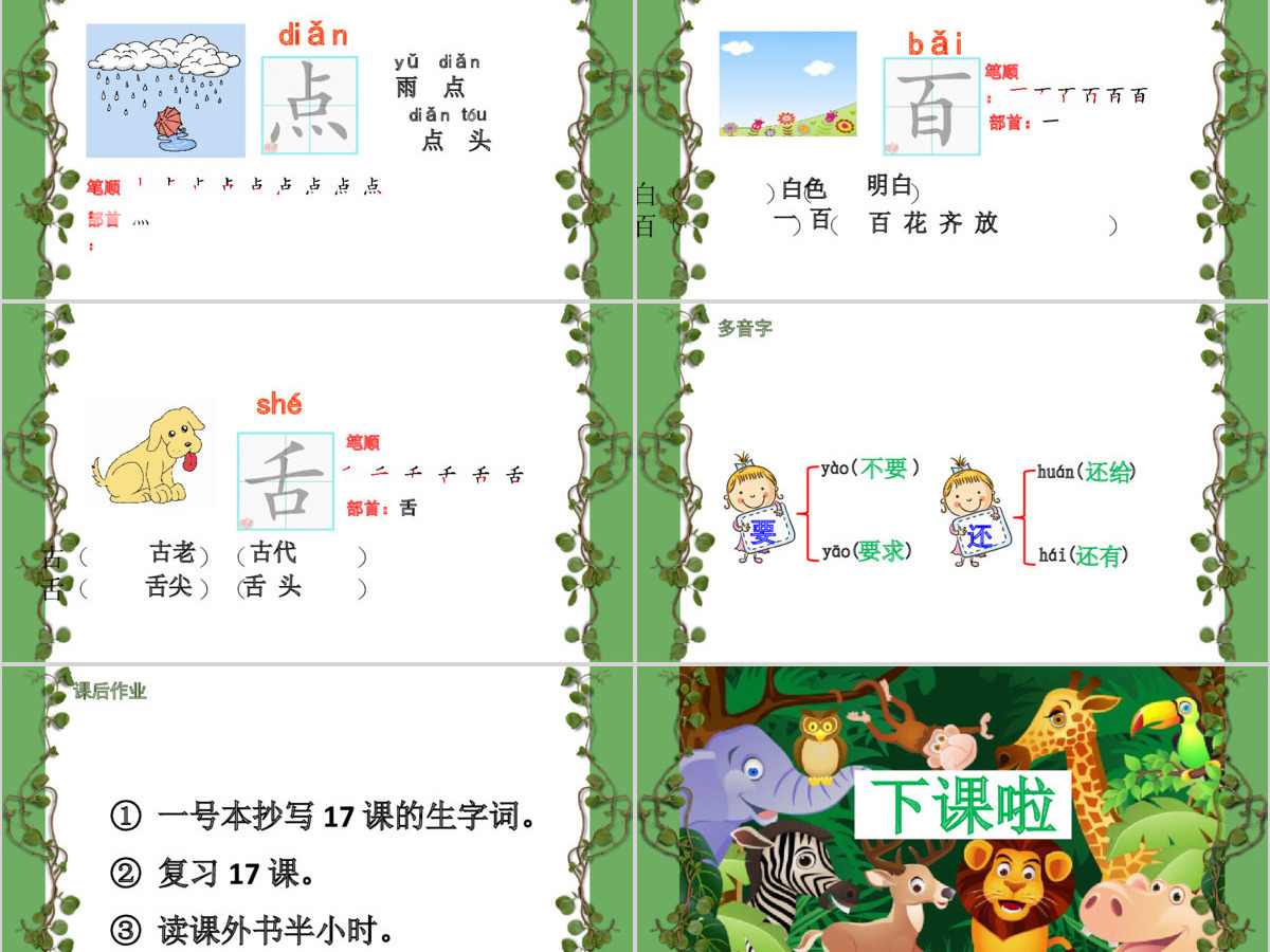 小学一年级语文课件动物王国开大会PPT模板 小学一年级语文课件动物王国开大会PPT模板