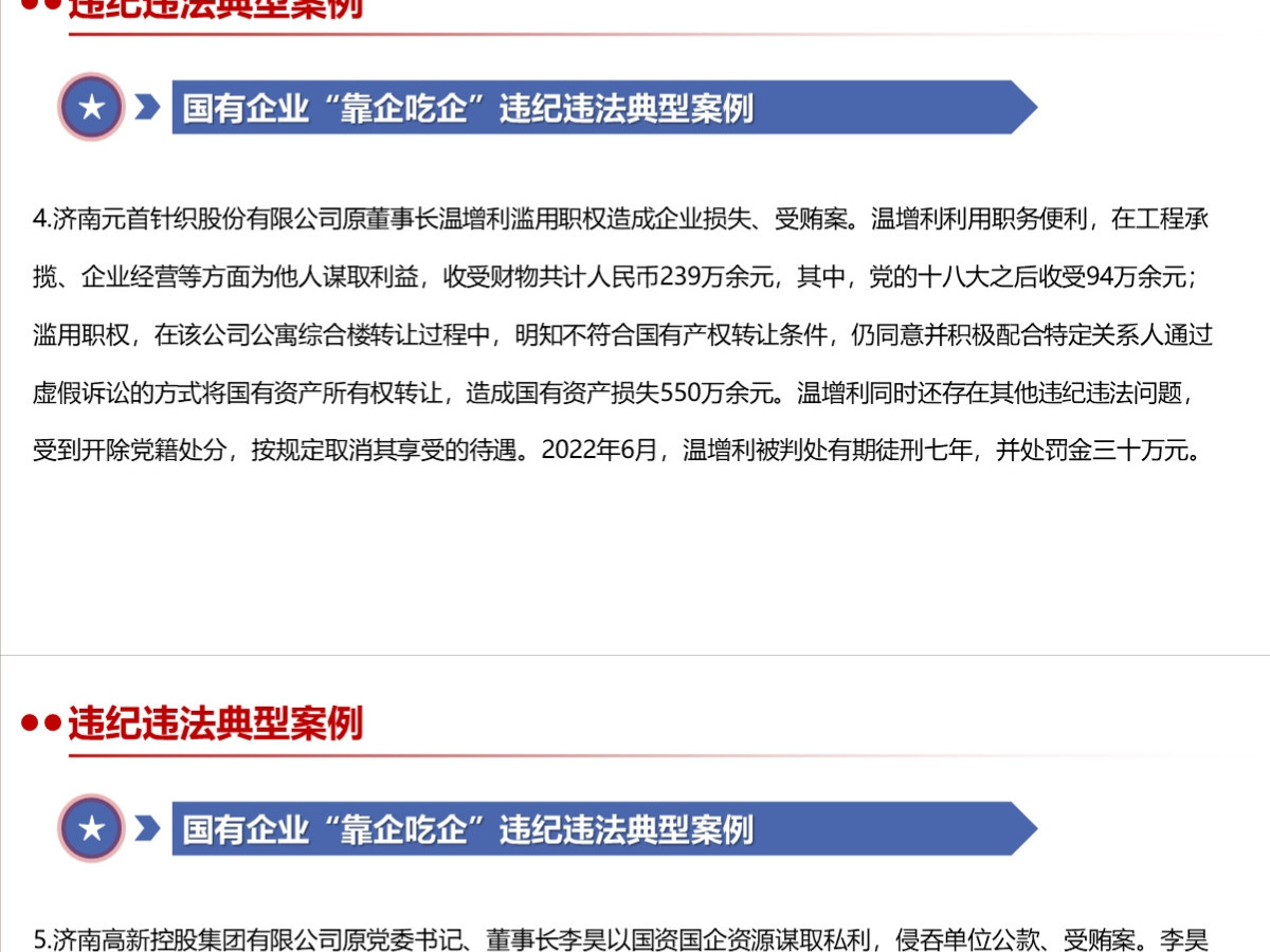 结合案例详细解读《国有企业管理人员处分条例》PPT+讲稿