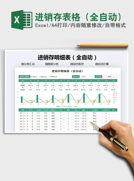 2021年进销存表格(全自动) 2021年进销存表格(全自动)