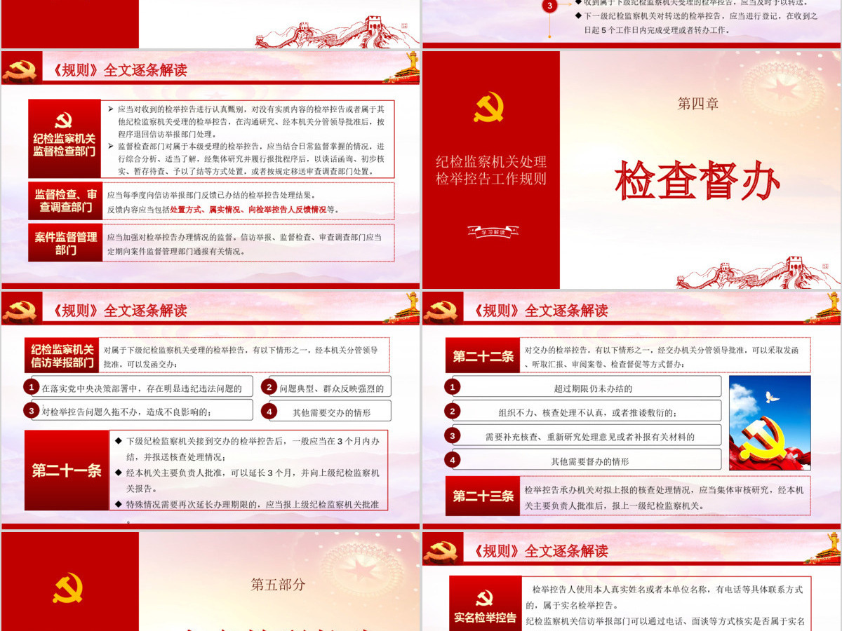原创纪检监察机关处理检举控告工作规则ppt 原创纪检监察机关处理检举控告工作规则ppt