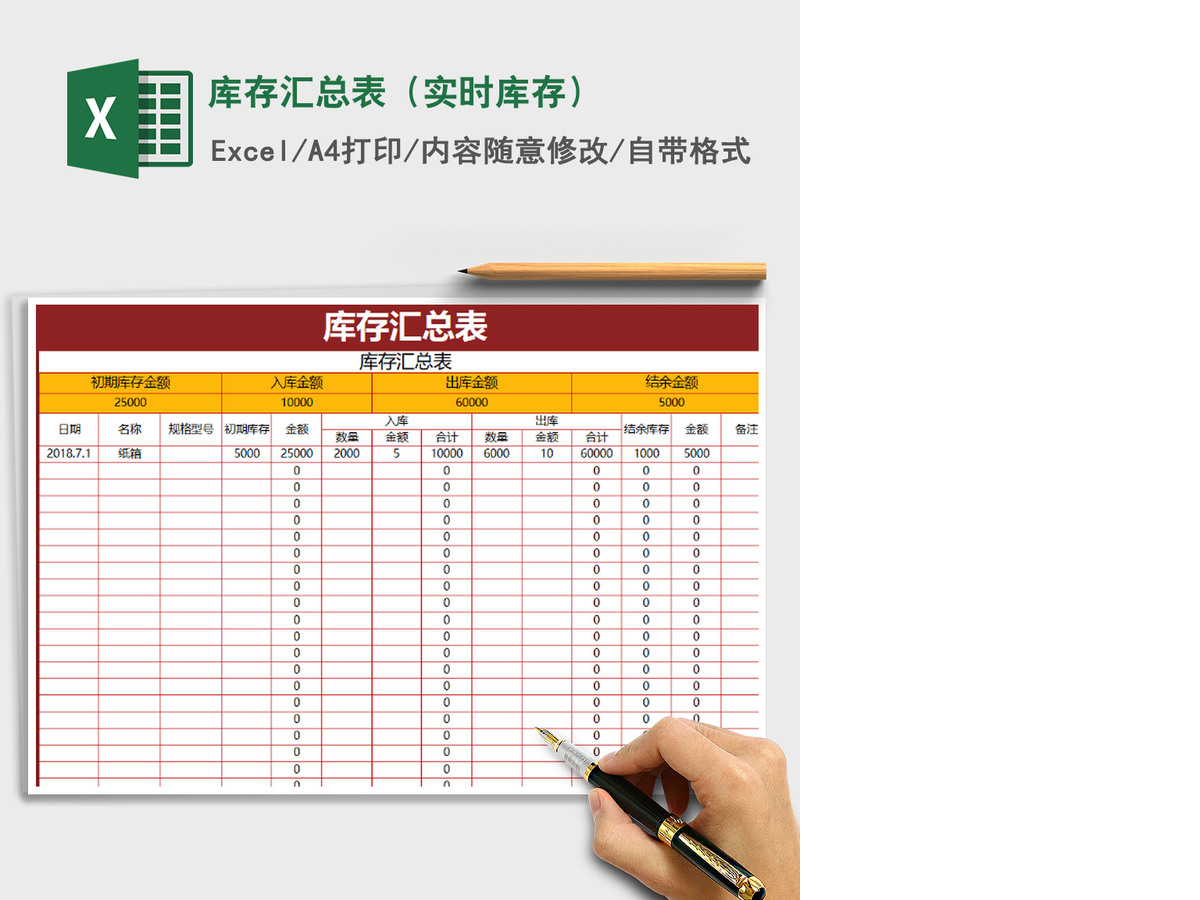 2021年库存汇总表（实时库存）